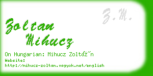 zoltan mihucz business card